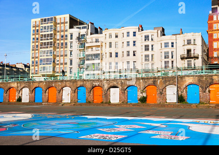 King's Road archi sul lungomare di Brighton, East Sussex, Regno Unito Foto Stock