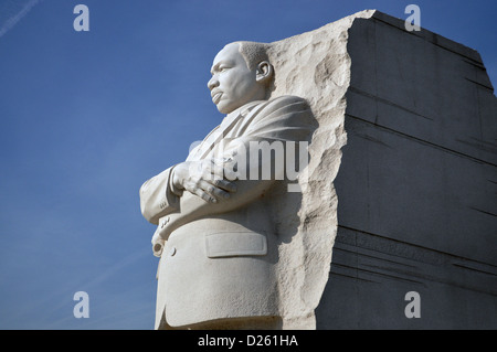 Fotografia del Memorial statua del leader dei diritti civili Martin Luther King Jr in Washington DC USA MLK Spazio di copia Foto Stock