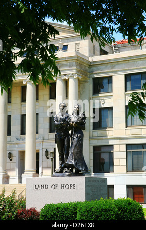 Statua di bronzo di Oklahoma pionieri Foto Stock