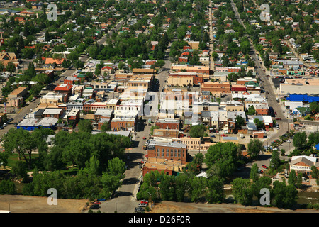 Downtown Salida Colorado da sopra Foto Stock