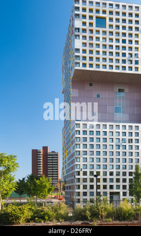 Steven Holl's simmons hall del Massachusetts Institute of technology campus in Cambridge Foto Stock