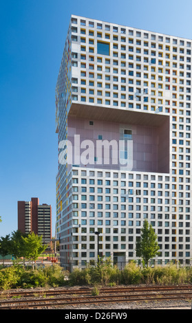 Steven Holl's simmons hall del Massachusetts Institute of technology campus in Cambridge Foto Stock