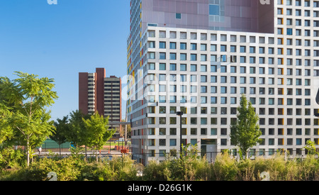 Steven Holl's simmons hall del Massachusetts Institute of technology campus in Cambridge Foto Stock