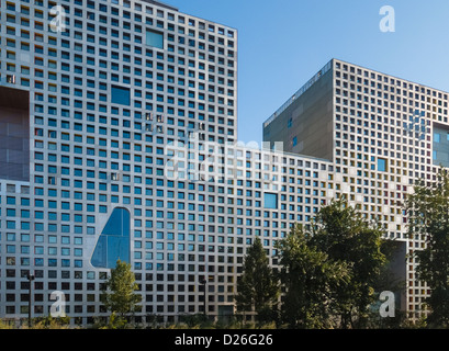 Steven Holl's simmons hall del Massachusetts Institute of technology campus in Cambridge Foto Stock