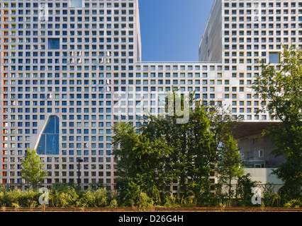 Steven Holl's simmons hall del Massachusetts Institute of technology campus in Cambridge Foto Stock