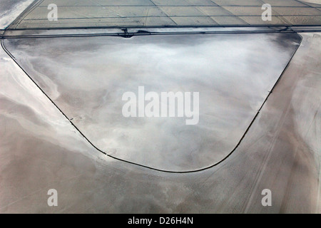 Fotografia aerea Interstate I 80 a Bonneville Saline, Utah Foto Stock
