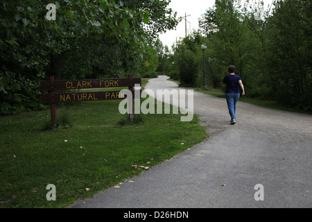 Missoula Montana il sentiero del parco Foto Stock