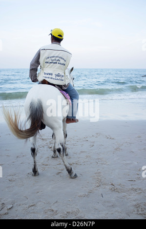 Volunteer Polizia a Cavallo Hua Hin Tailandia Foto Stock