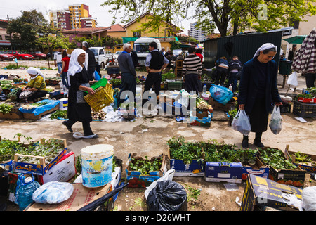 Pazari i ri, Mercato Centrale a Tirana, Albania Foto Stock