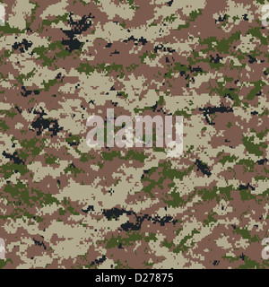 Digital camouflage seamless pattern (diserta palette) Foto Stock