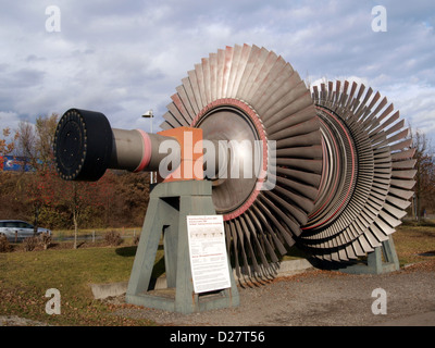 Technik Museum Speyer, Germania.Powerplant nucleare Turbina di condensazione Harrisburg Foto Stock