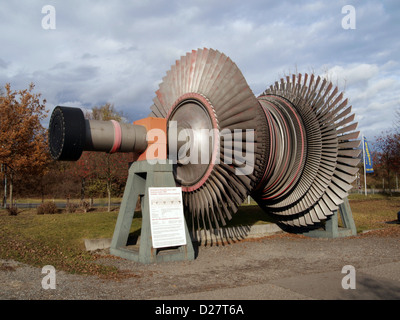 Technik Museum Speyer, Germania.Powerplant nucleare Turbina di condensazione Harrisburg Foto Stock