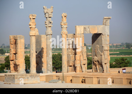 Il Xerxes Gate, aka Gate di tutte le nazioni, Persepolis, Iran Foto Stock