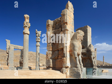 Il Xerxes Gate, aka Gate di tutte le nazioni, Persepolis, Iran Foto Stock