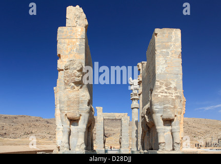 Il Xerxes Gate, aka Gate di tutte le nazioni, Persepolis, Iran Foto Stock