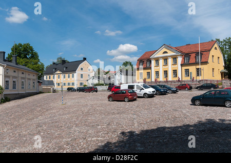 I Vescovi in casa Kyrkotorget nel Vecchio Porvoo, Finlandia Foto Stock