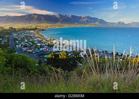 Kaikoura e città, East Coast, South Island, in Nuova Zelanda. Foto Stock