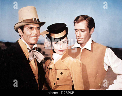 Krieg und Frieden guerra pace Henry Fonda, Audrey Hepburn, Mel Ferrer Pierre Bezuchov (Henry Fonda,l) macht seinen Freund Prinz Foto Stock