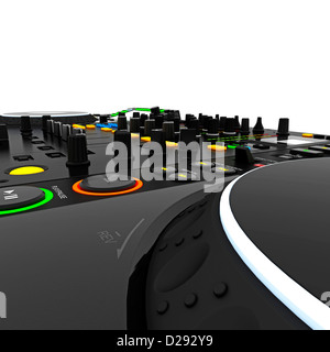 Music mixer isolati su sfondo bianco Foto Stock