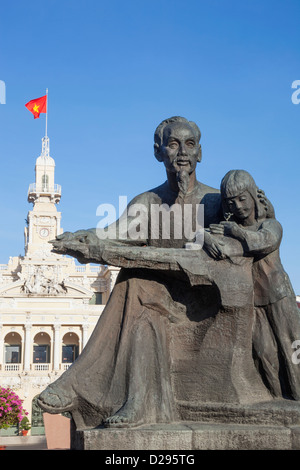 Il Vietnam, Ho Chi Minh City, Ho Chi Minh statua Foto Stock