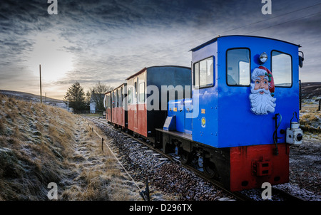 Leadhills ferrovia in miniatura - santa speciale - che corre tra Leadhills in South Lanarkshire e Wanlockhead in Dumfries and Galloway Foto Stock