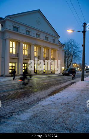 Vista sul teatro Vorpommern' di Greifswald, Germania, 14 gennaio 2013. Foto: Stefan Sauer Foto Stock