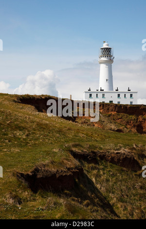 Flamborough Head Lighthouse, Yorkshire. Foto Stock