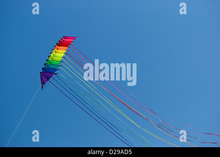 Stack di 12 stunt kites Foto Stock