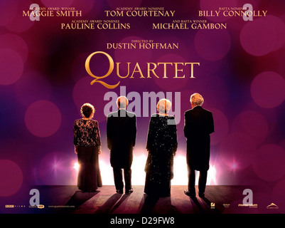 Il quartetto slancio foto/Weinstein Company film con da sinistra Pauline Collins, Tom Courtenay, Maggie Smith, Billy Connolly Foto Stock