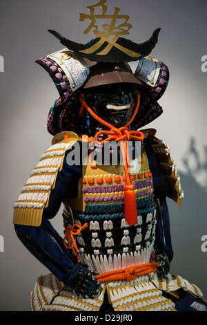 Replica dei tradizionali Samurai Warrior Corazza Foto Stock