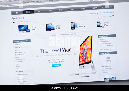 Sito Web Apple Store - nuovo iMac Foto Stock