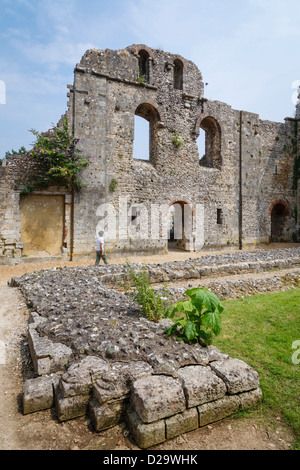 Rovine di Wolvesey Castle in Winchester, Hampshire, Regno Unito Foto Stock