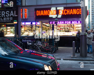 West 47th Street, Diamond modo, New York City Foto Stock