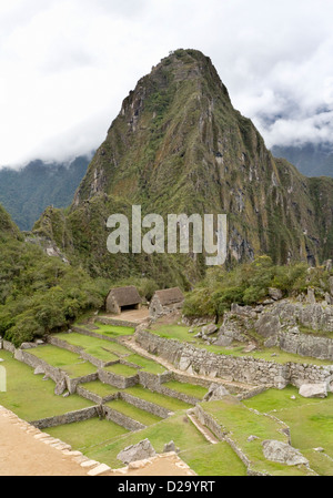 Panoramica di Machu Picchu rovine Inca Perù Foto Stock