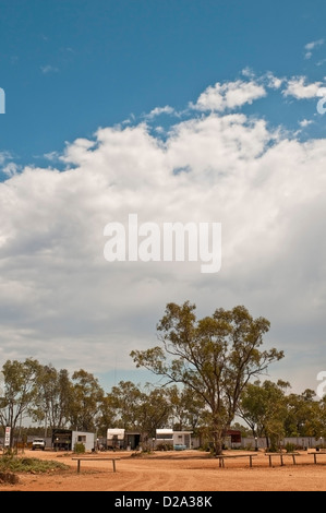 Caravan Park in Lightning Ridge, NSW, Australia Foto Stock