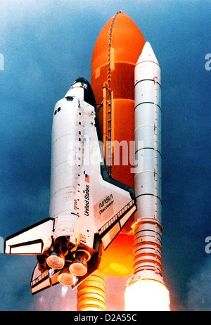 Florida, Kennedy Space Center. Lauch della navetta spaziale Discovery. Foto Stock