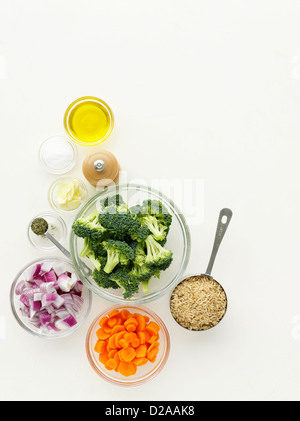 Bocce di spezie e verdure Foto Stock