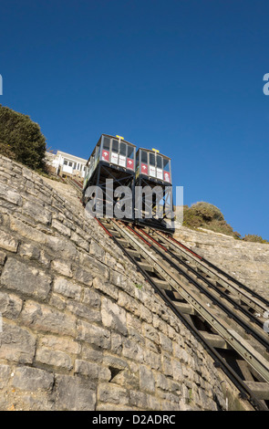 Bournemouth, funicolare, West Cliff lift, Dorset, Inghilterra, Regno Unito. Europa Foto Stock