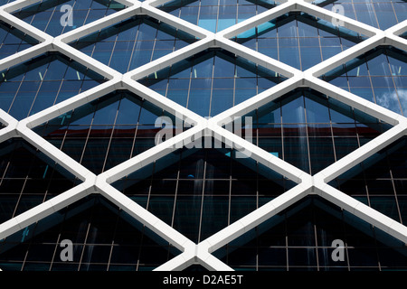 Esterno la struttura diagrid è una funzione di Macquarie Bank ufficio edificio Sydney Australia Foto Stock