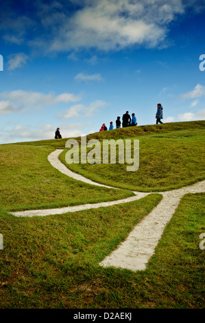 Bank Holiday a Uffington White Horse Foto Stock