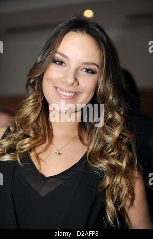 Janina Uhse assiste al Gala Fashion Brunch durante la settimana della moda a Berlino Germania, 18 gennaio 2013. Due volte l'anno Berlino diventa una sede internazionale per la moda e lo stile di vita degli argomenti. Foto: Frank Maggio/picture alliance Foto Stock