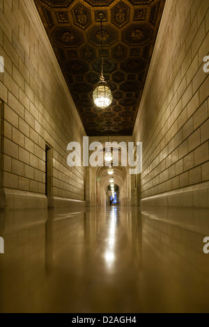 Corridoi della Biblioteca Pubblica di New York a Manhattan STATI UNITI D'AMERICA. Foto Stock