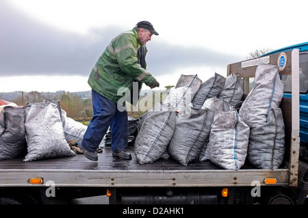 Un coalman in Cornwall, Regno Unito Foto Stock