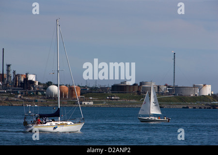 Petro Chemical Works e raffineria di petrolio a Dartmouth, Nova Scotia Foto Stock