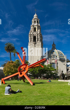 California Tower Building (Museo dell'uomo) in Balboa Park-San Diego, California, Stati Uniti d'America. Foto Stock