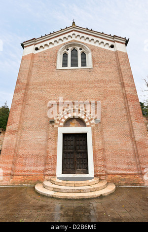 La facciata della Cappella degli Scrovegni in Padova, Italia Foto Stock