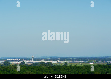 Aeroporto di Monaco di Baviera, Torre, Natura, MUC, Germania Foto Stock