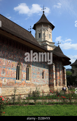 Il Monastero Moldovita è un rumeno monastero ortodosso situato nel comune di Vatra Moldovitei, Provincia di Suceava, Moldavia, Foto Stock