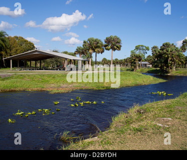 Il Lago Washington in St Johns River in Florida a Melbourne nella contea di Brevard Foto Stock