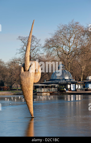 Victoria Park in gennaio, London, Regno Unito Foto Stock